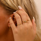 18k Gold Initial Letter Stacking Rings