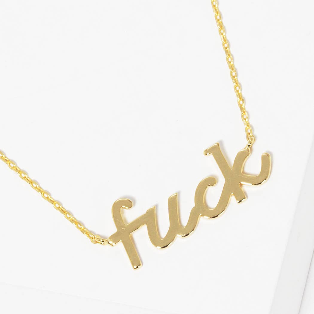 Gold-Dipped FUCK Fashion Necklaces