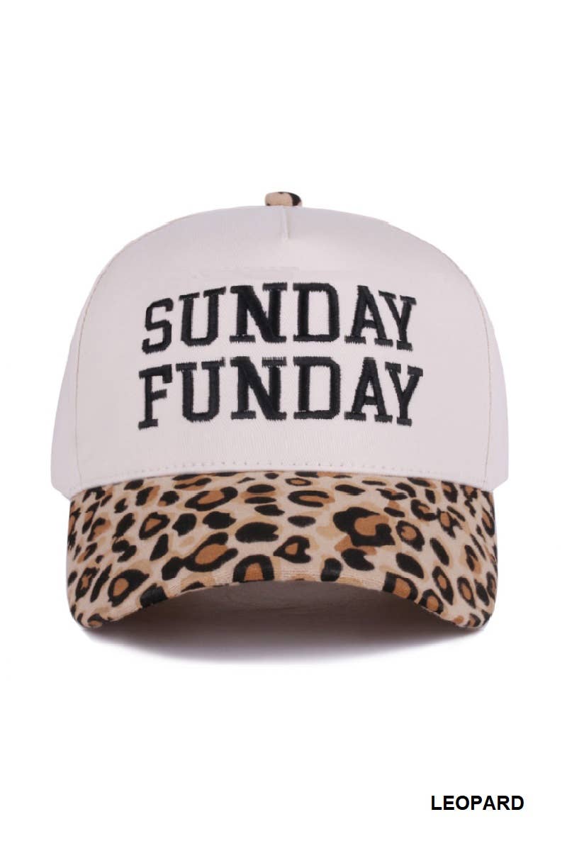 Sunday Funday Two Tone Canvas Cotton Cap  Zenana Consgt.