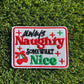 Always Naughty Some what Nice Embroidered Patch