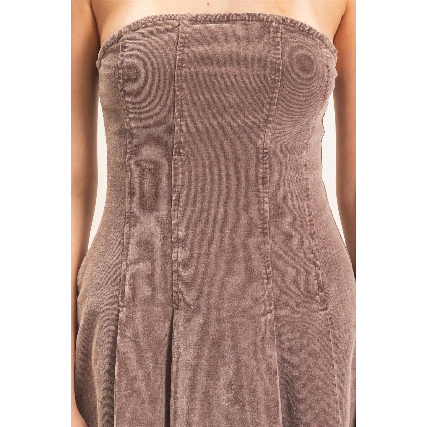 Strapless Mineral Wash Dress