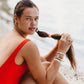 "Roxy Pink Tropics" Pink and Coral Island Vibe Hair Tie Bracelets