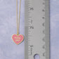 Enamel Heart Statement Pendant Necklace