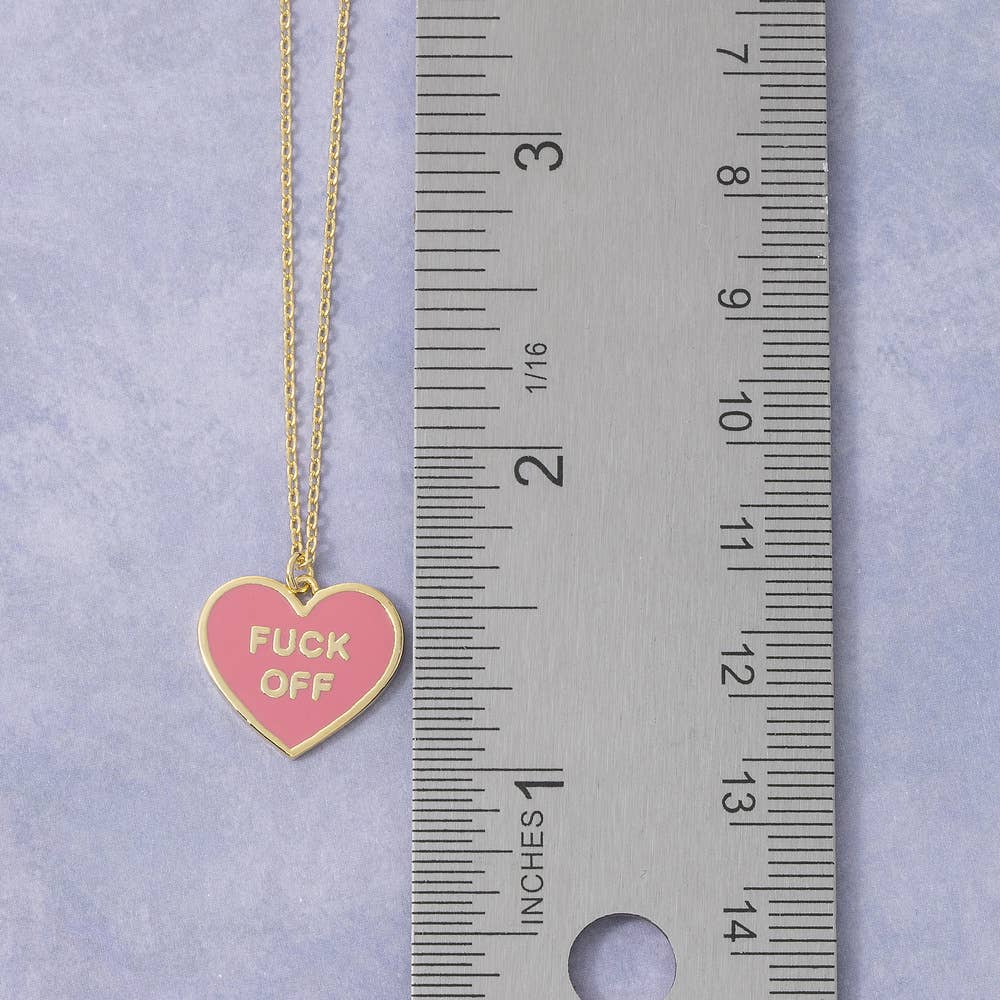 Enamel Heart Statement Pendant Necklace
