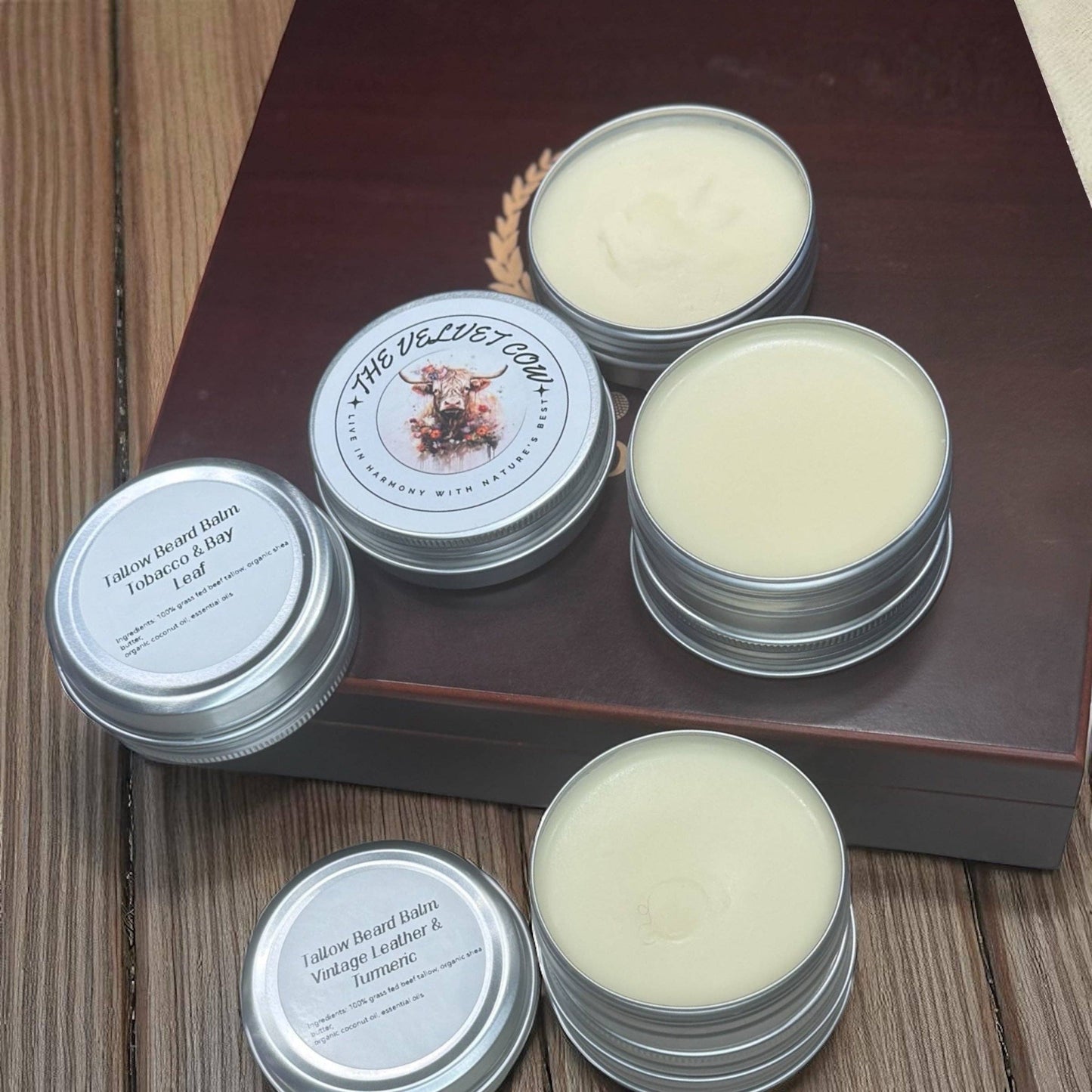 Men's Ultimate Grooming Essential - Grass-Fed Tallow Beard Balm, Luxurious Organic Tallow Beard Balm  Nourish Your Beard and Skin Naturally