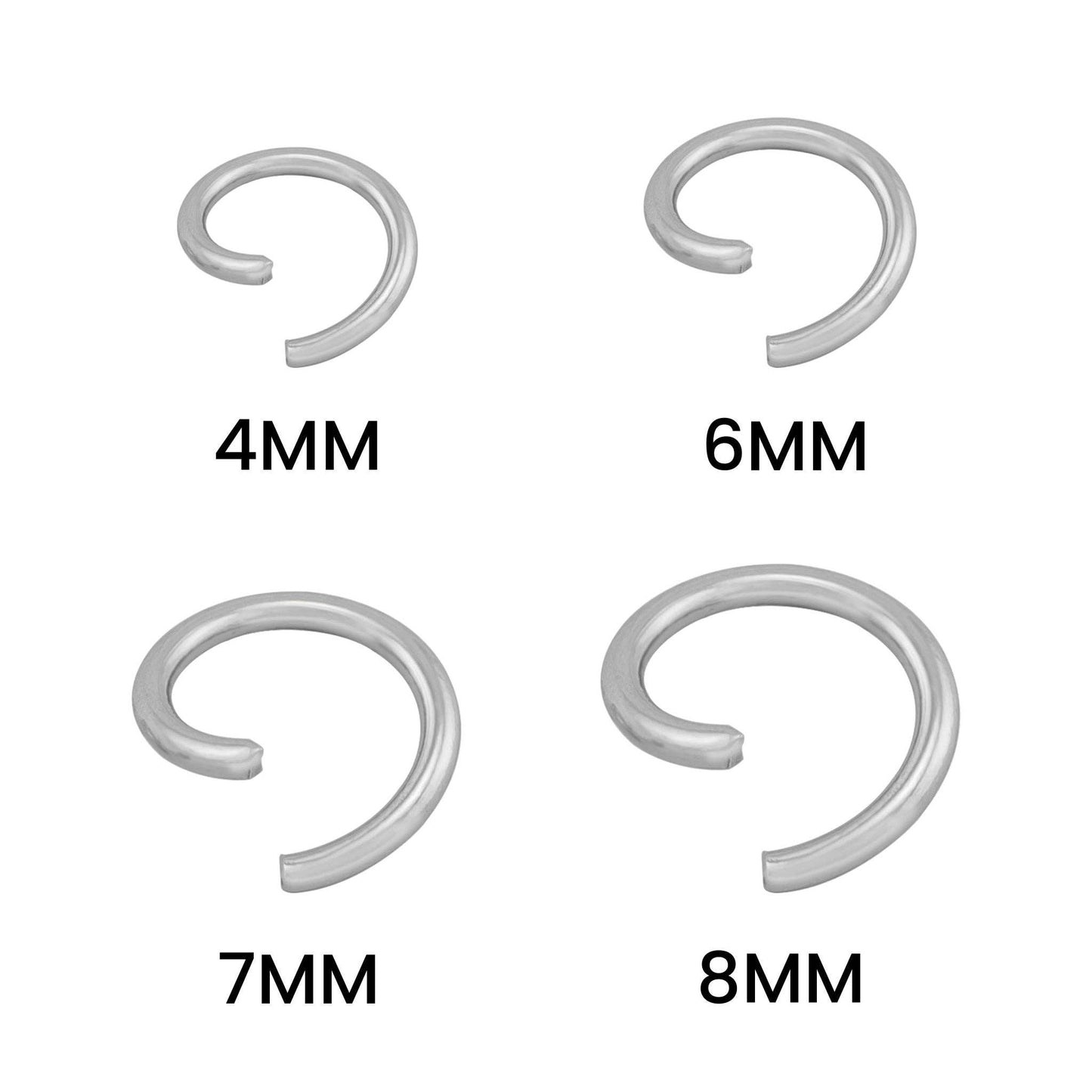 Stainless Steel Jump Ring Connectors 100 Pack
