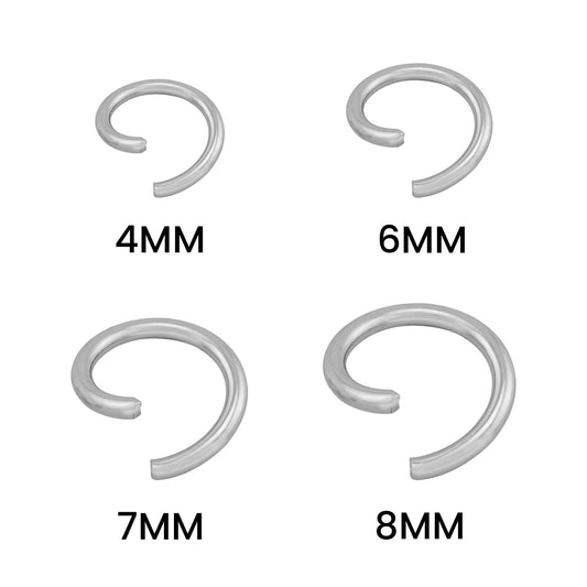 Stainless Steel Jump Ring Connectors 100 Pack
