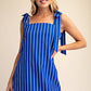Tie-Strap Square-Neck Mini Dress