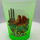 "Arizona" Scenic Colorful Frosted Shot Glass 2 oz Mix Colors