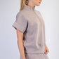 MODAL SCUBA QUARTER ZIP SHORT SLEEVE TOP