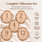 Wooden Monthly Milestone Photo Props Discs, Oval Bear