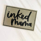 Inked Mama embroidered leather hat patch
