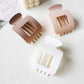 Matte Neutral Square Shaped Flat Hair Claw Clips