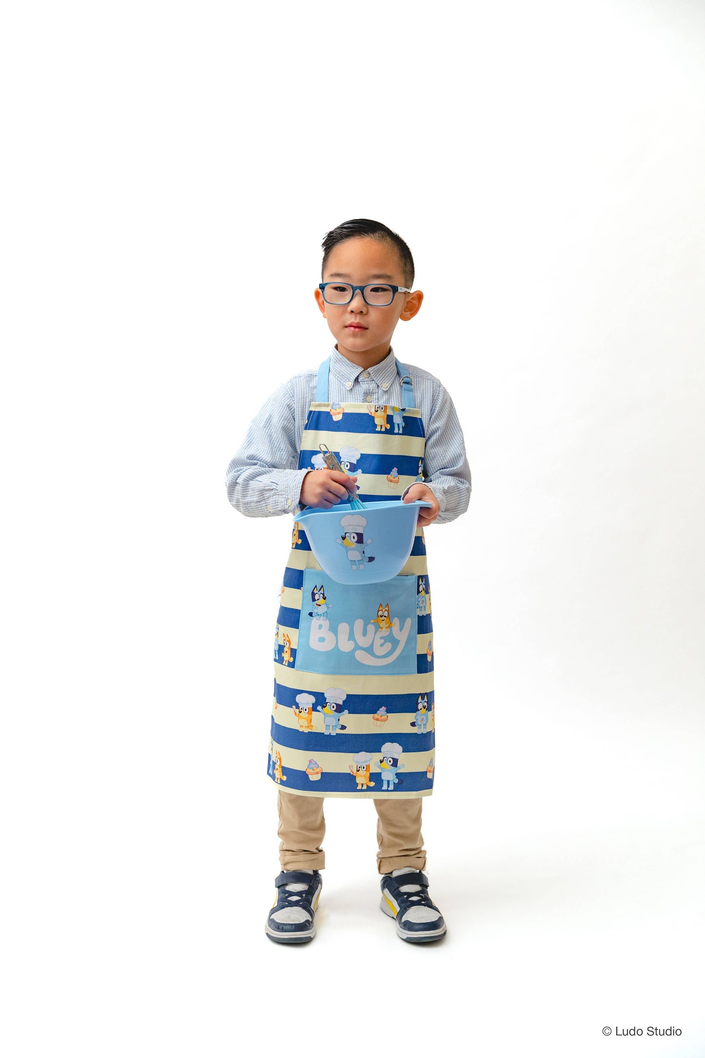 BLUEY Youth Apron and Oven Mitt Set - 3pc Kids Chef Outfit