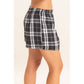 Plaid Shorts With Button Front