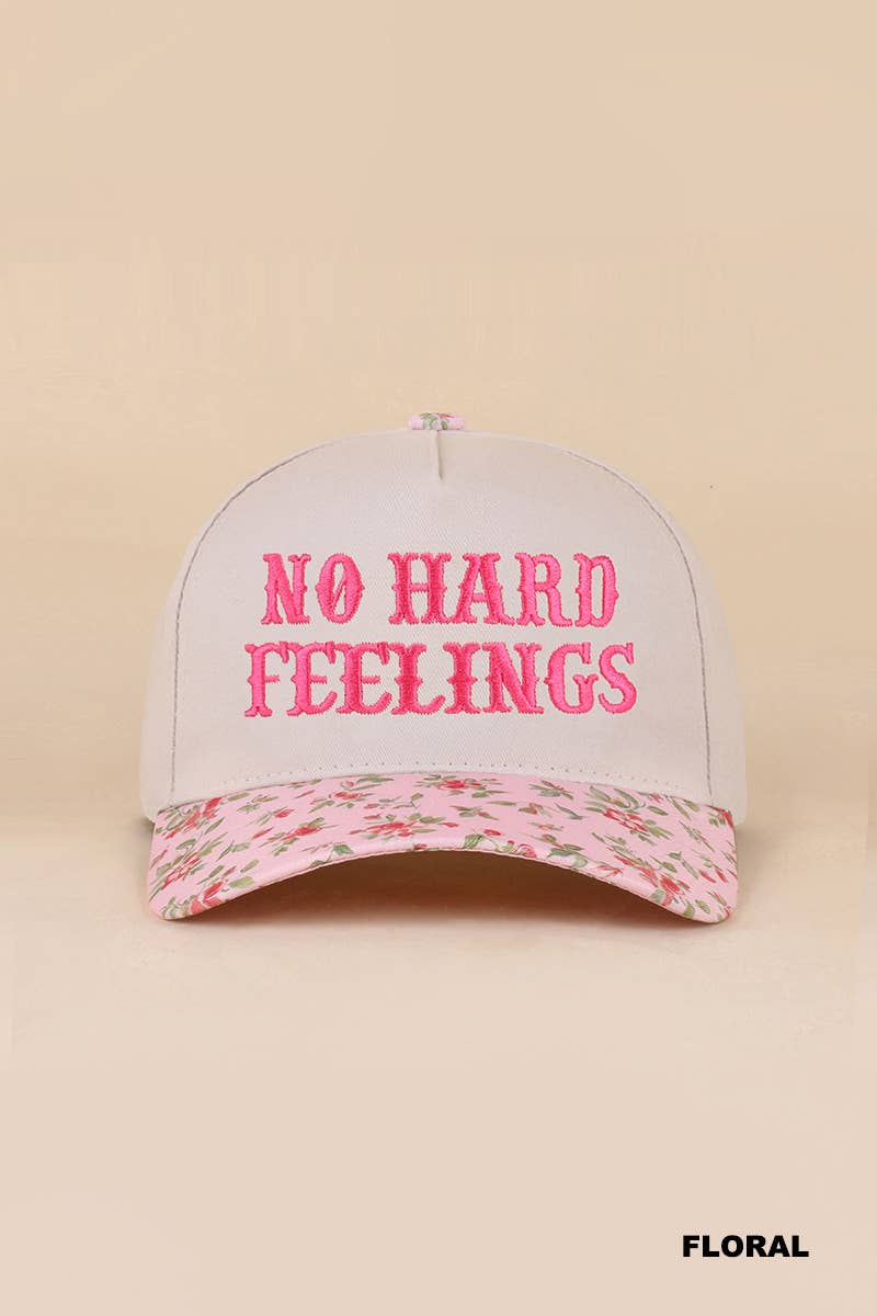 No Hard Feelings Two Tone Canvas Cotton Cap