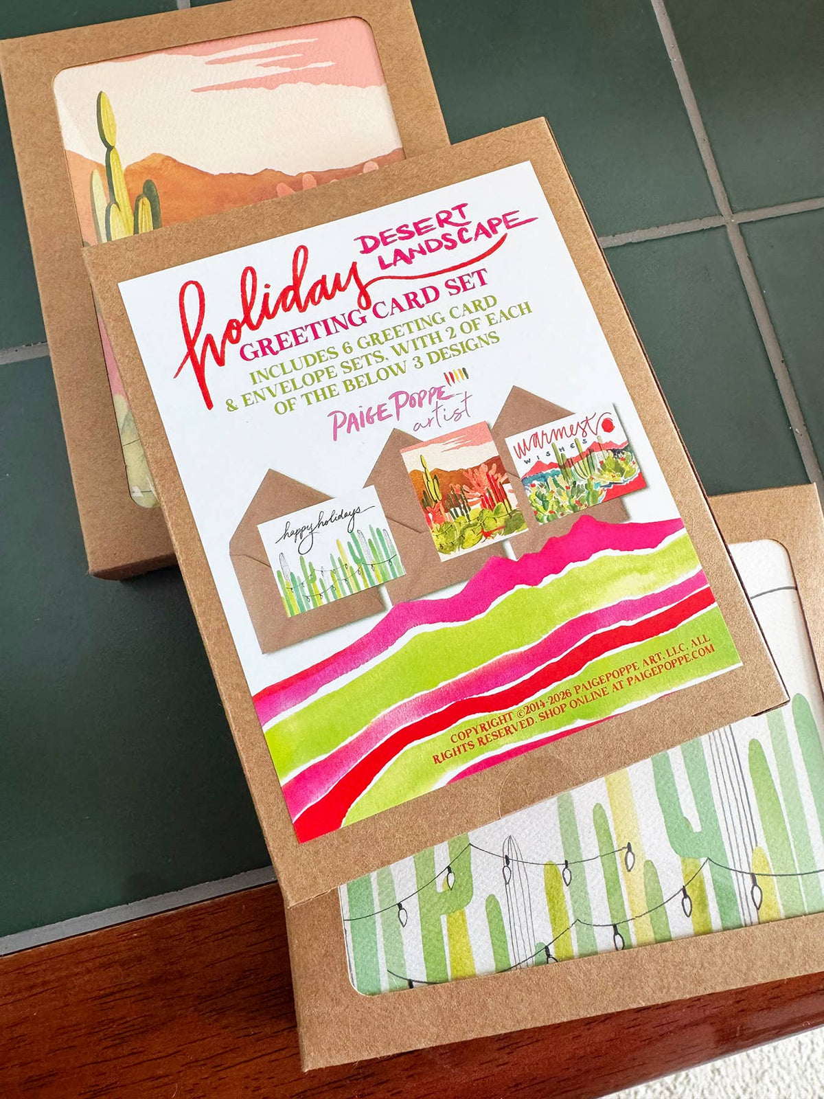 "Holiday Desert Landscape" Boxed Set of Greeting Cards