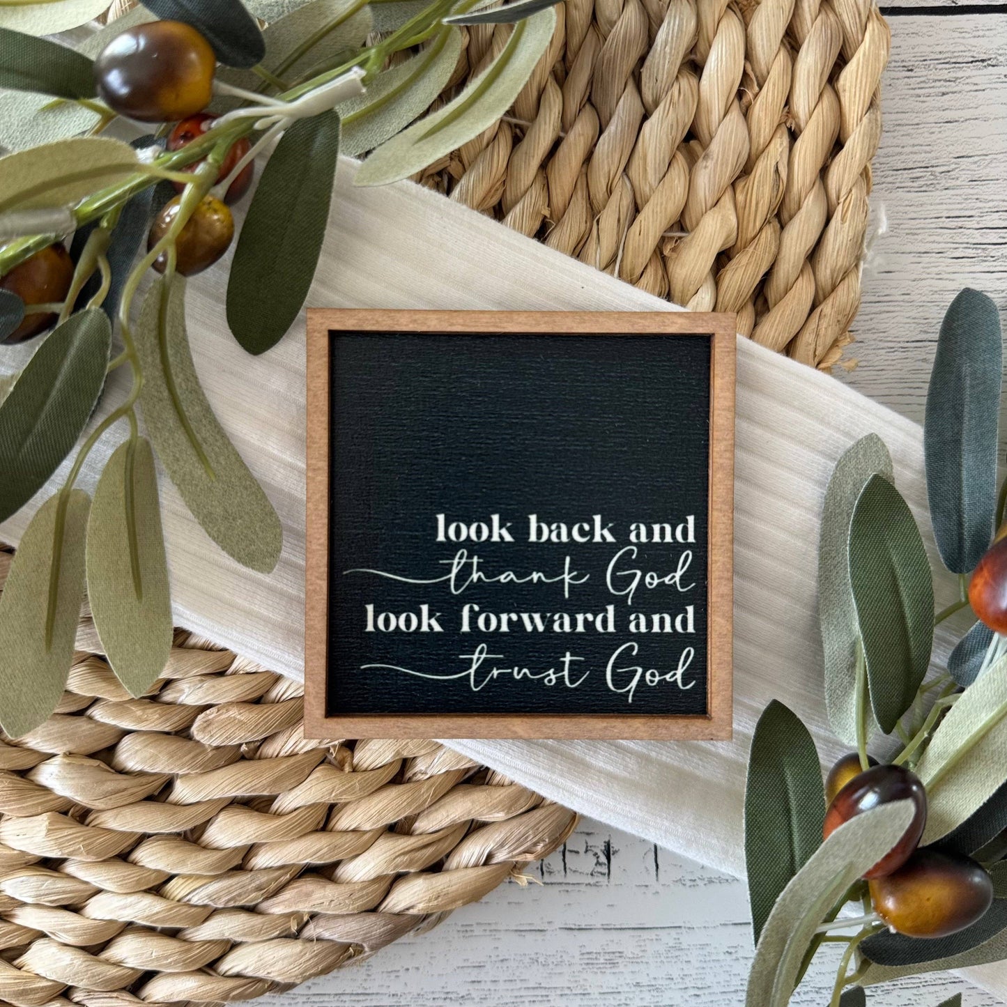 Mini Framed Faith Sign – Religious Quote