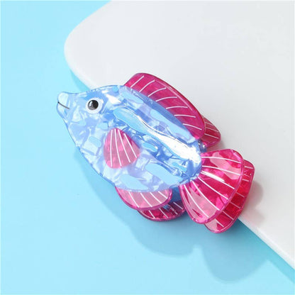 Seaside Nautical Fish Starfish Conch Hair Clips | 40H1078