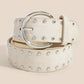 Metallic Studded Vegan Leather Belt