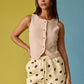 PT50333 Audrey Sleeveless Button Up Top