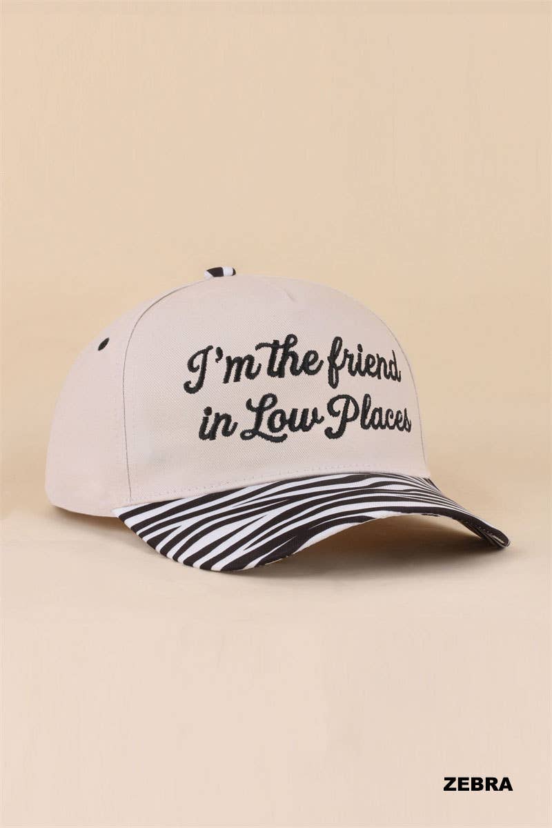 Besties'/I'm The Friend In Low Places two tone snapback hat