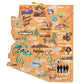 Arizona Cutting Board with Artwork by Fish Kiss™
