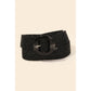 Acetate Buckle Elastic Braided Belt