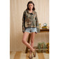 PRINTED HOODED WINDBREAKER JACKET TOP
