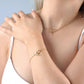 18K Gold PVD Stainless Steel Abstract Carabiner Bracelet