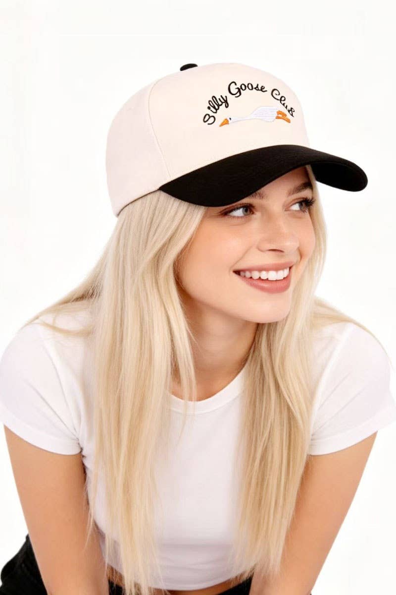 Silly Goose Club Two Tone Cotton Hat  Zenana Consgt.