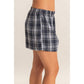 Plaid Shorts With Button Front
