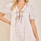 Vintage Floral Bow Romper