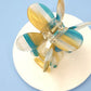 FLOWER STRIPE CELLULOSE HAIR CLAW CLIPS | 40H609
