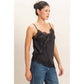 Asymmetrical Satin Lace Top