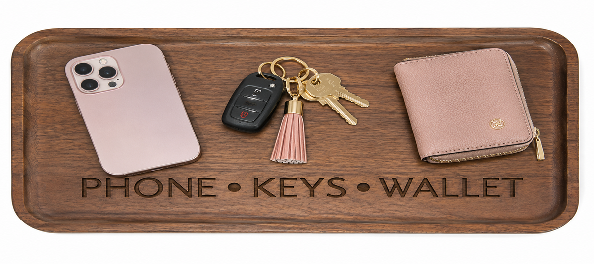 Phone • Keys • Wallet Valet Tray Large