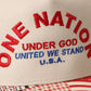 ONE NATION UNDER GOD Embroidered Patchwork Brim Trucker Hat