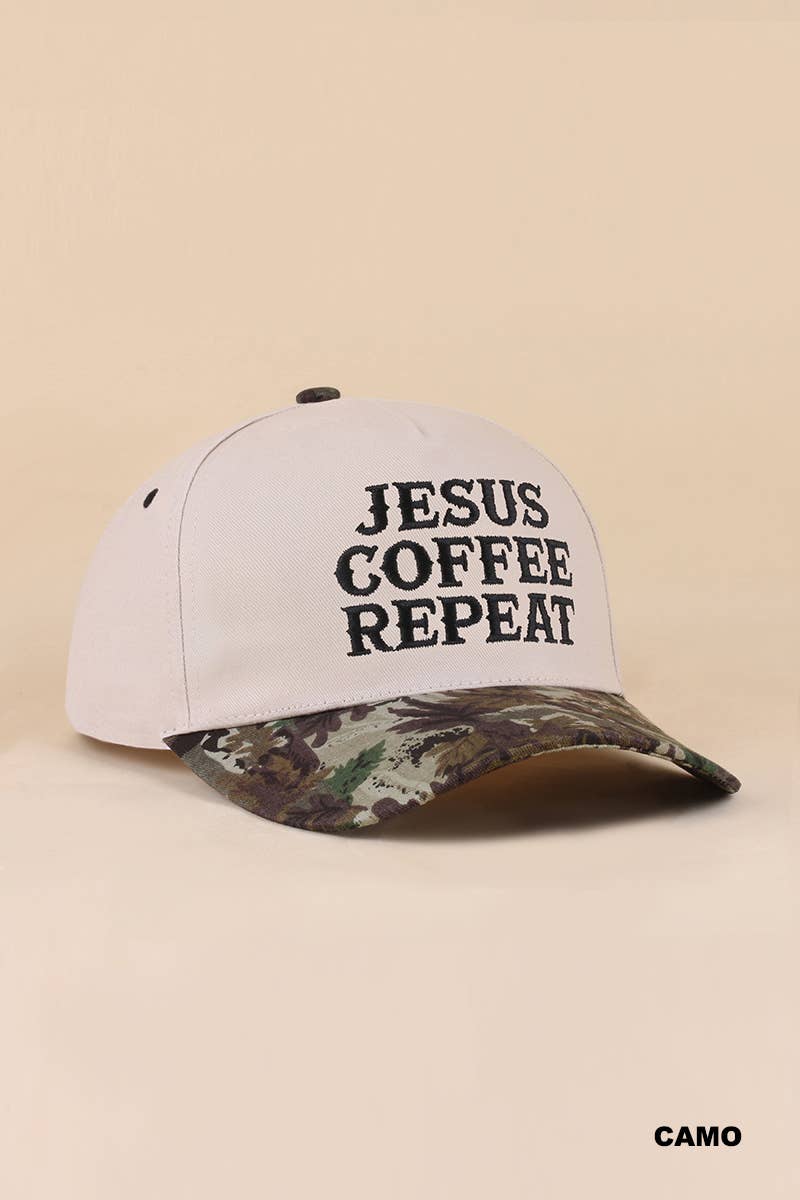 Coffee & Jesus Two Tone Cotton Hat
