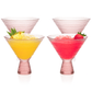 Pink Hobnail Martini Glasses (Set of 1) - 9oz