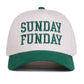 Sunday Funday Two Tone Canvas Cotton Cap  Zenana Consgt.