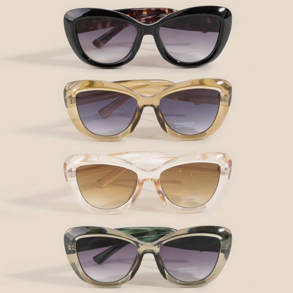 Large Cat Eye Sunglasses Set