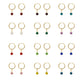 18K Gold PVD Birthstone Huggie Charm Earrings