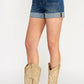 S8036D-TUMMY CONTROL HIGH RISE WITH CUFF SHORTS