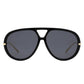 Retro Double Bridge Bold Fashion Aviator Sunglasses