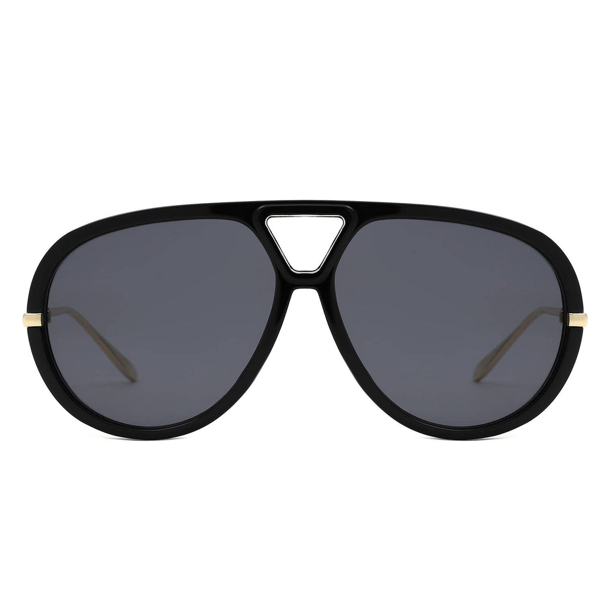 Retro Double Bridge Bold Fashion Aviator Sunglasses