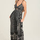 B5A42-A958 V NECK TWIST FRONT CUT OUT JUMPSUIT