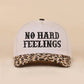 No Hard Feelings Two Tone Canvas Cotton Cap