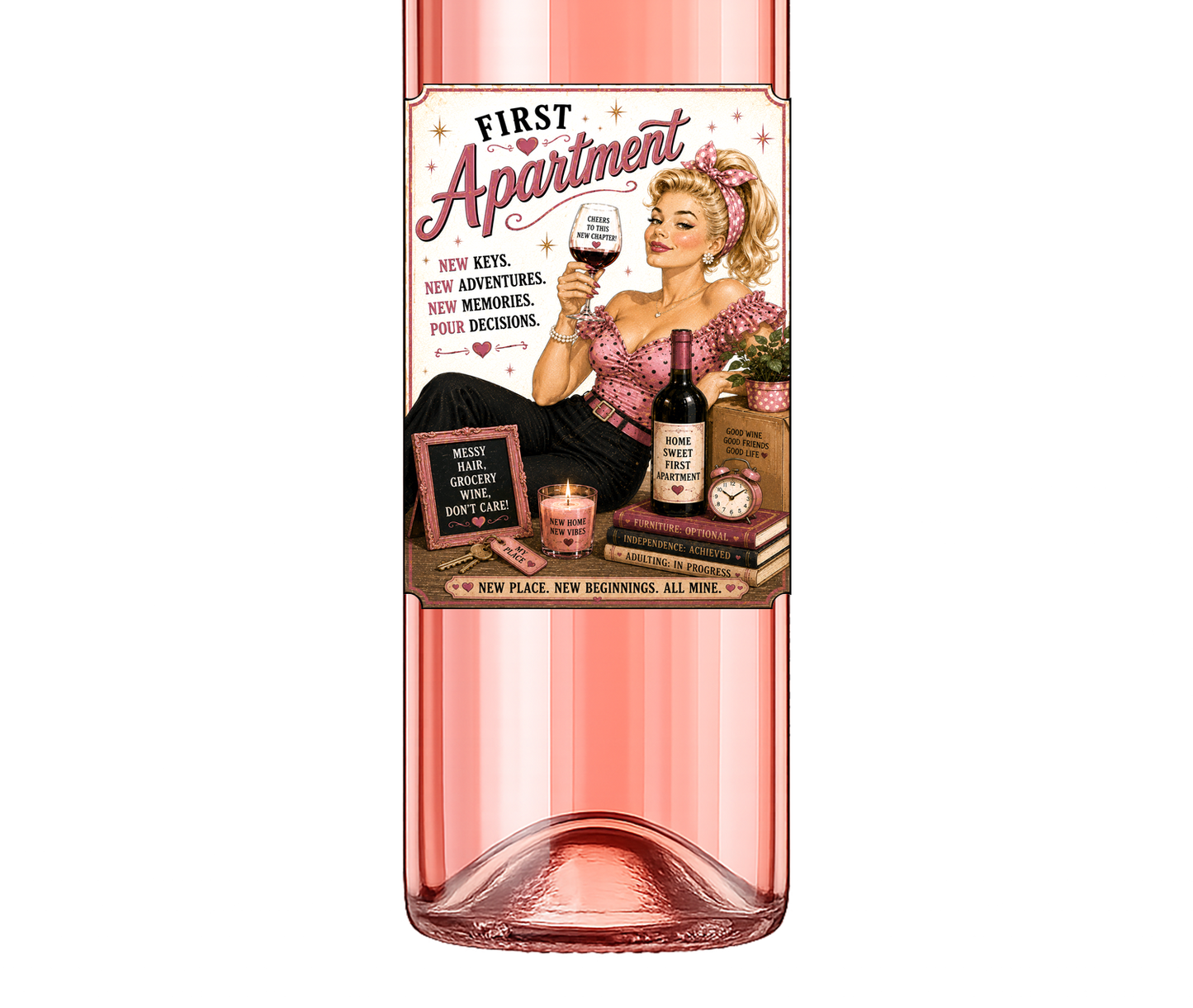 Sassy Girl, Wine Label, First Apartment