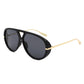 Retro Double Bridge Bold Fashion Aviator Sunglasses