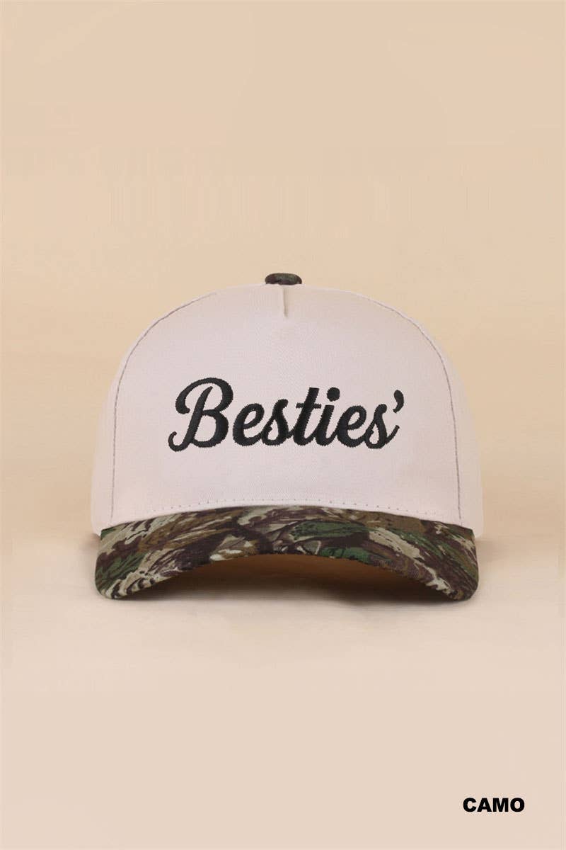 Besties'/I'm The Friend In Low Places two tone snapback hat